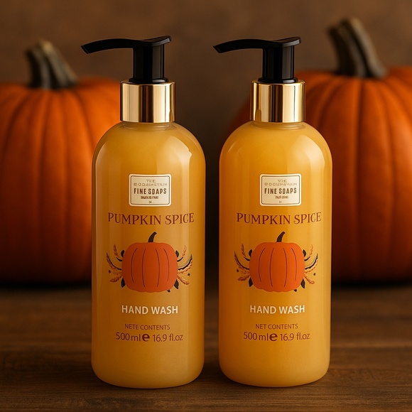 2-Pack Pumpkin Spice Hand Wash Soap 16.9oz 500ml Scottish Fine Soaps Autumn Fall - Picture 1 of 3